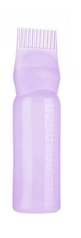 Kam med flaske for hårfarge og olje - Klemmeapplikator